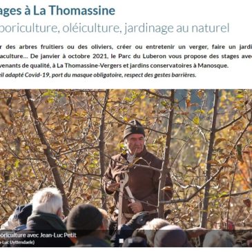 Stages à la Thomassine en 2021