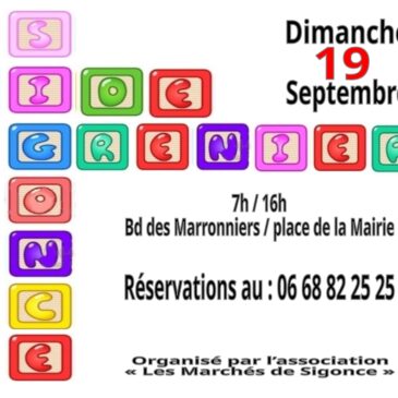 Vide grenier au village le 19 Septembre 2021