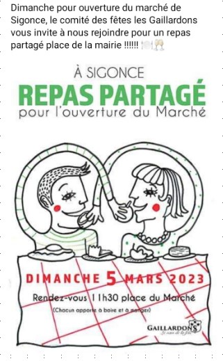 Repas partagé dimanche 5 mars