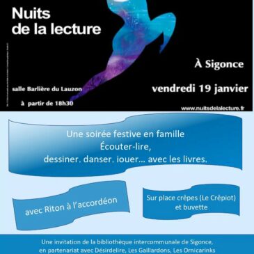 Nuit de la lecture – Salle Barlière du Lauzon