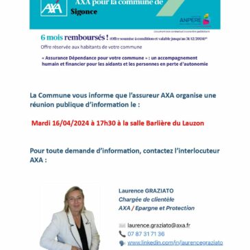 Réunion d’information assurance dépendance Axa